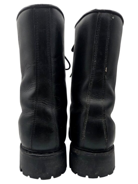 VTG 70s Black Leather Logger Work Boots Vibram Sole SZ Mens 8½ Utility Gorpcore main image 7
